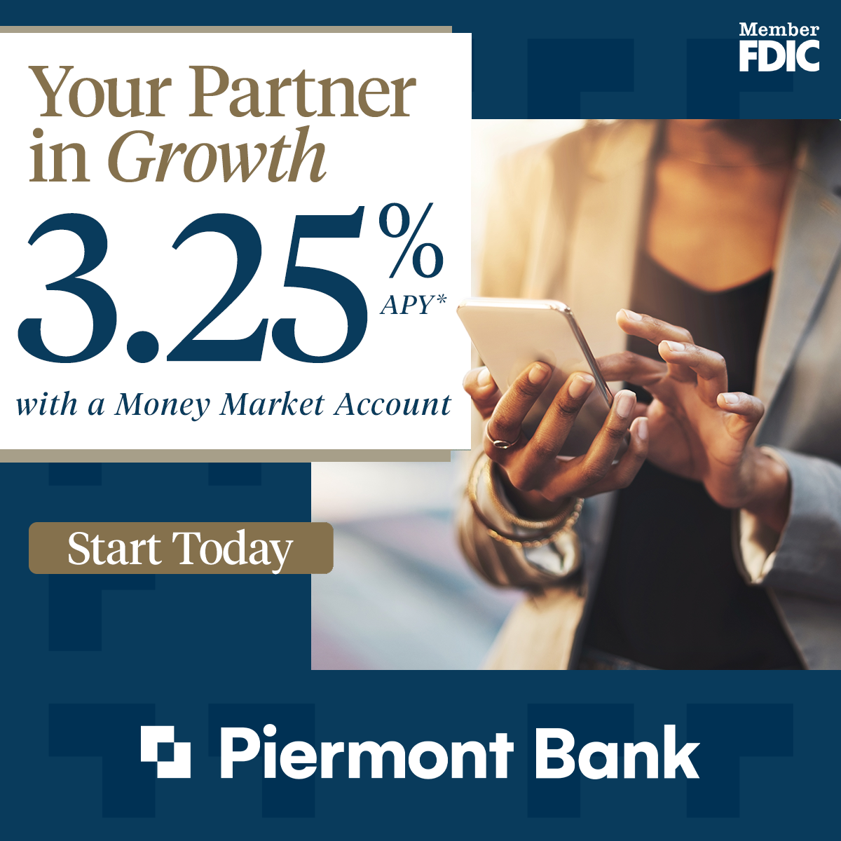 Your Partner in Growth - 3.25% APY with a Money Market Account