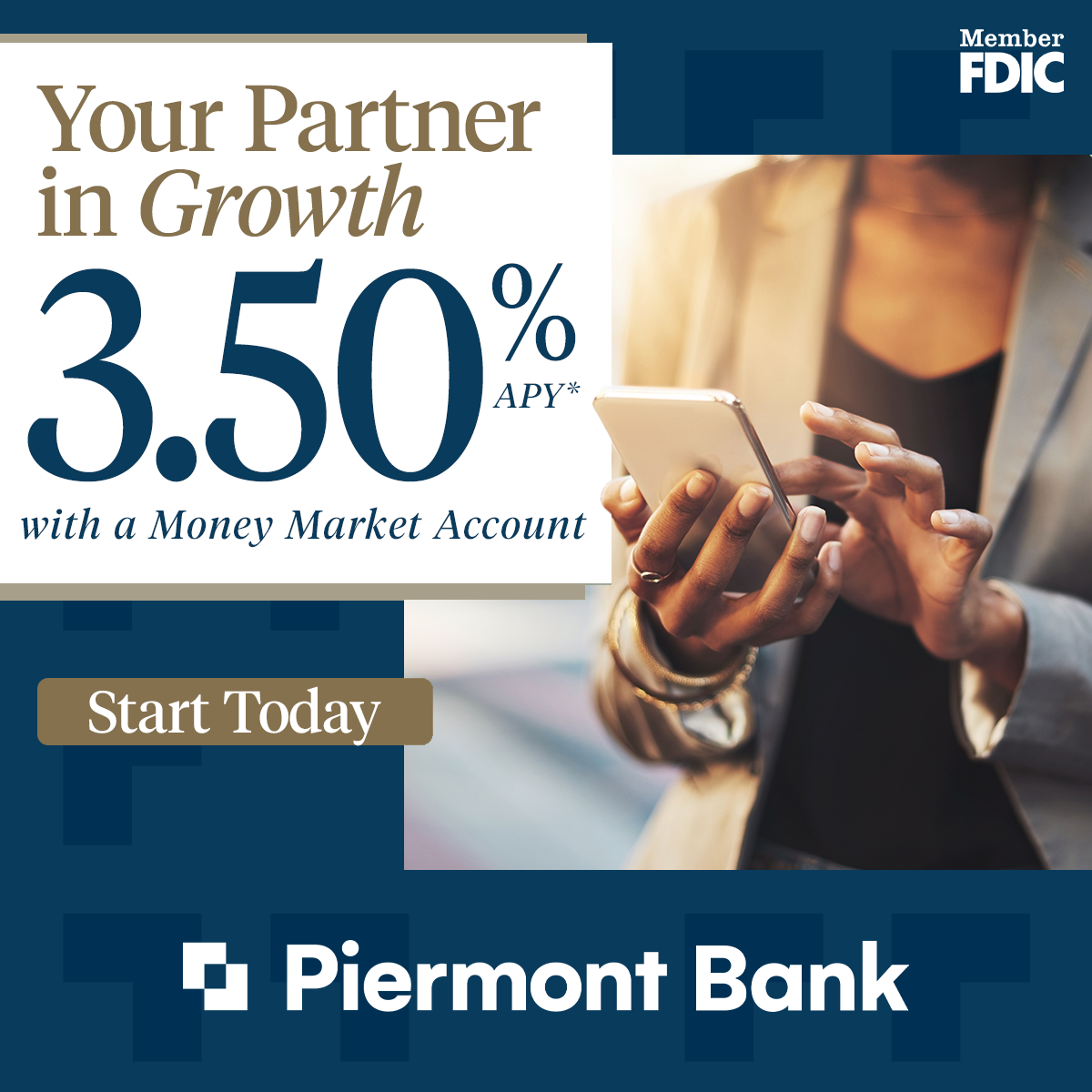 Your Partner in Growth - 3.50% APY with a Money Market Account