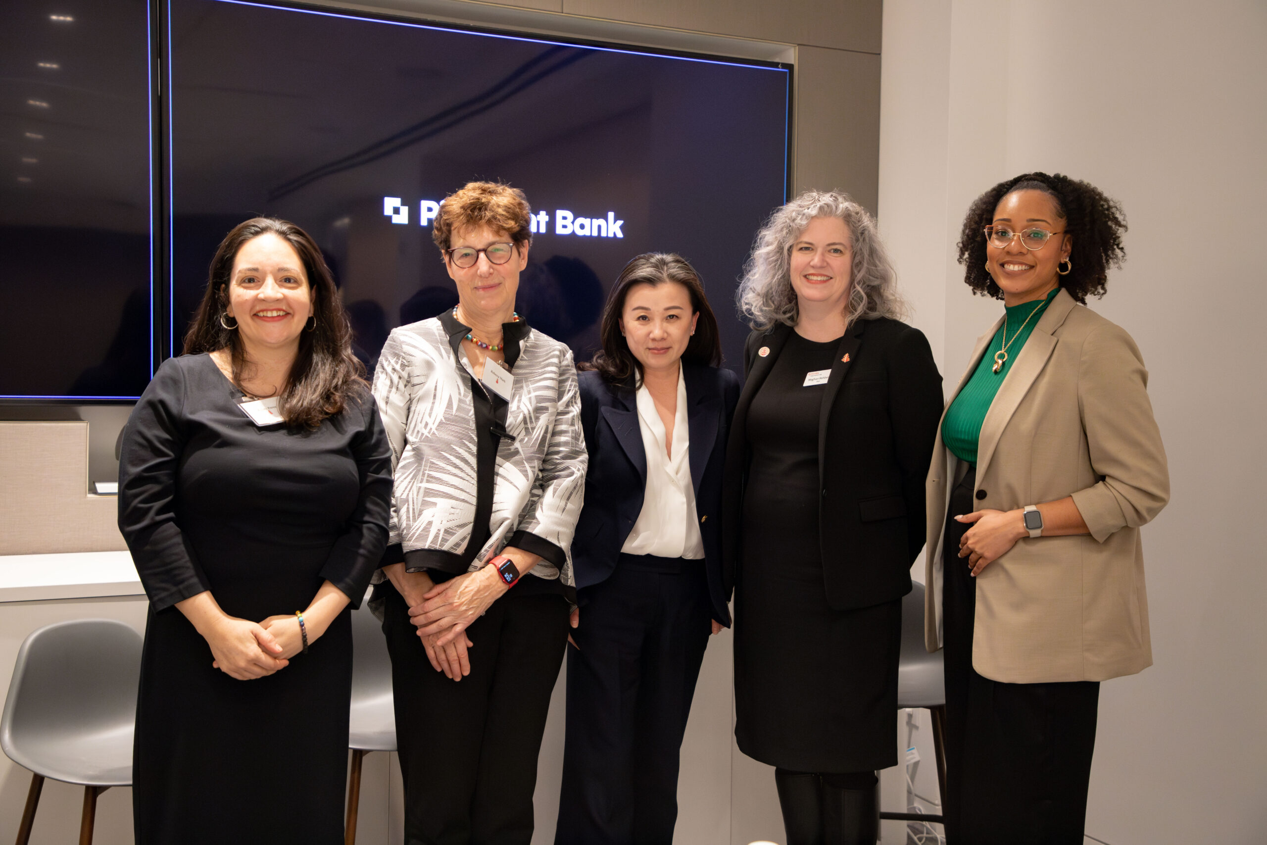 A panel for Douglass Residential College and Institute of Women’s Leadership, women leaders from Rutger’s alumni including Wendy Cai-Lee, Founder and CEO of Piermont Bank, Princess Belton, M.A., Director of Operations for Women of Color in the Arts, and Kristy Clementina Perez, Ed.D. Director of Percy E. Sutton SEEK Program at Baruch College. The moderator, Meghan Rehbein, Ed.D, Dean of Douglass Residential College, and Dr. Rebecca Mark helped contextualize the discussion as a intergenerational challenge.